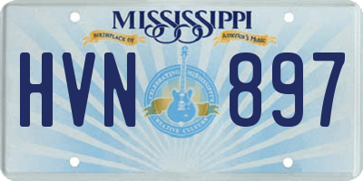 MS license plate HVN897