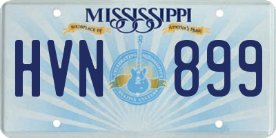 MS license plate HVN899