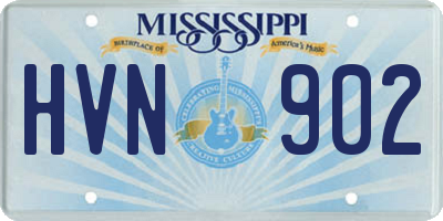 MS license plate HVN902