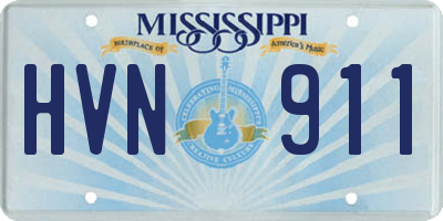 MS license plate HVN911