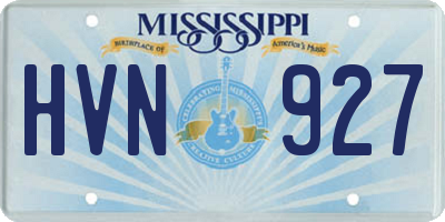 MS license plate HVN927