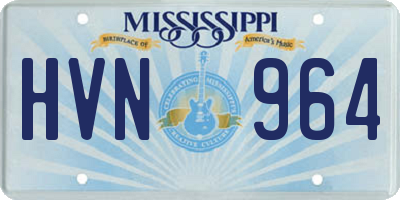 MS license plate HVN964
