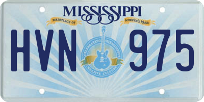 MS license plate HVN975