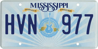 MS license plate HVN977