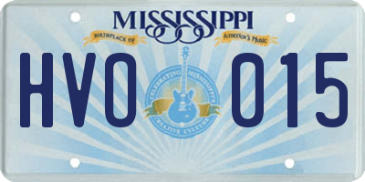 MS license plate HVO015