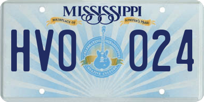 MS license plate HVO024