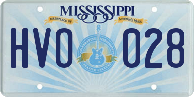 MS license plate HVO028