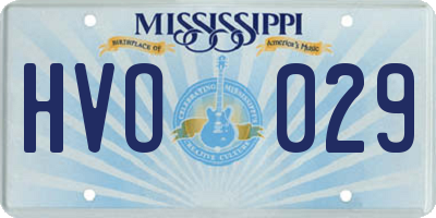 MS license plate HVO029