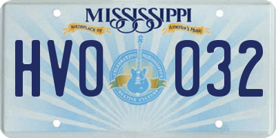 MS license plate HVO032