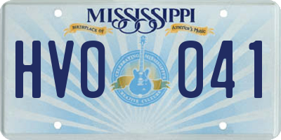 MS license plate HVO041