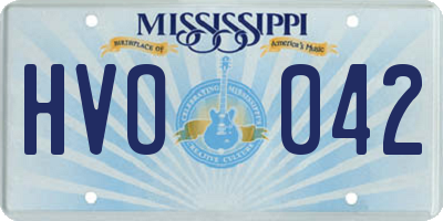 MS license plate HVO042