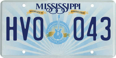 MS license plate HVO043