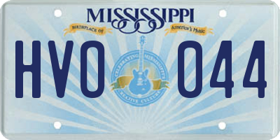 MS license plate HVO044