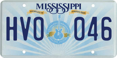 MS license plate HVO046