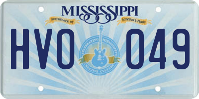 MS license plate HVO049