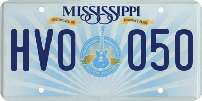 MS license plate HVO050