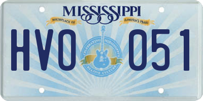MS license plate HVO051