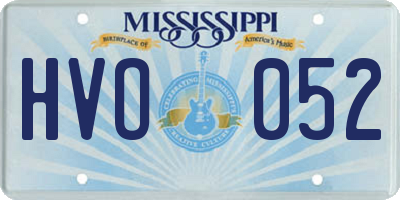 MS license plate HVO052