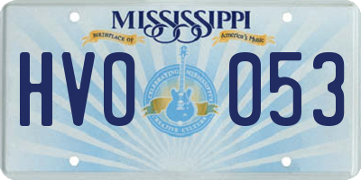 MS license plate HVO053