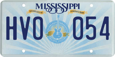 MS license plate HVO054