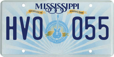 MS license plate HVO055