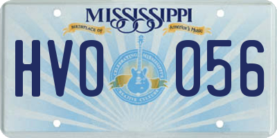 MS license plate HVO056