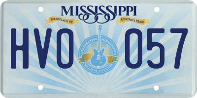 MS license plate HVO057