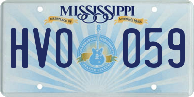 MS license plate HVO059