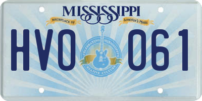 MS license plate HVO061