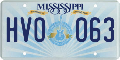 MS license plate HVO063