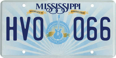 MS license plate HVO066