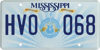 MS license plate HVO068