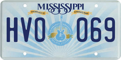 MS license plate HVO069