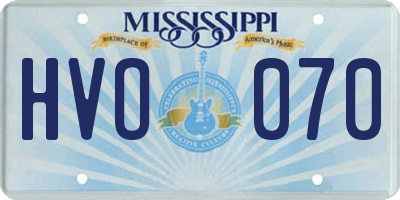 MS license plate HVO070