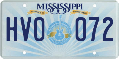 MS license plate HVO072