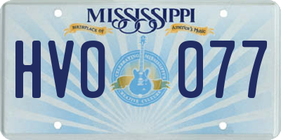 MS license plate HVO077
