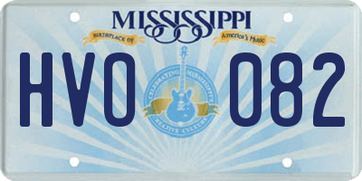 MS license plate HVO082