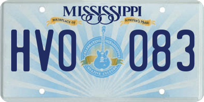 MS license plate HVO083