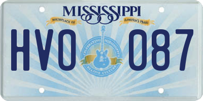 MS license plate HVO087