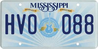 MS license plate HVO088