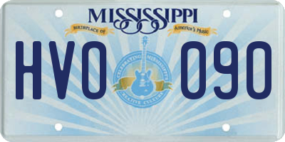 MS license plate HVO090