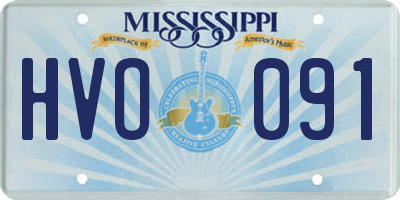 MS license plate HVO091