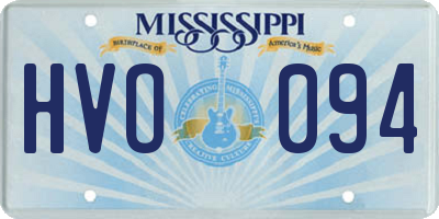 MS license plate HVO094