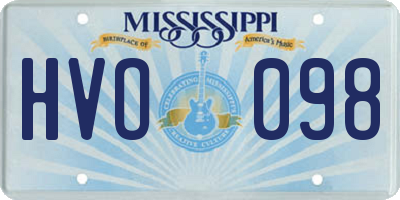 MS license plate HVO098
