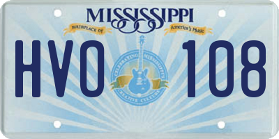 MS license plate HVO108