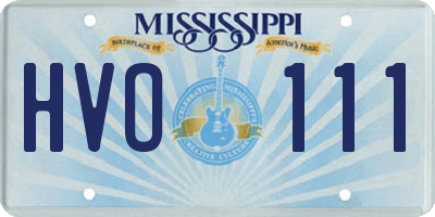 MS license plate HVO111