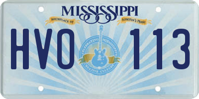 MS license plate HVO113