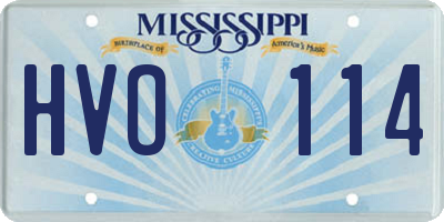 MS license plate HVO114
