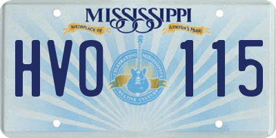 MS license plate HVO115