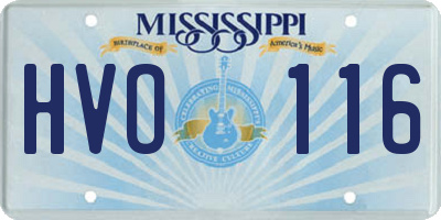 MS license plate HVO116